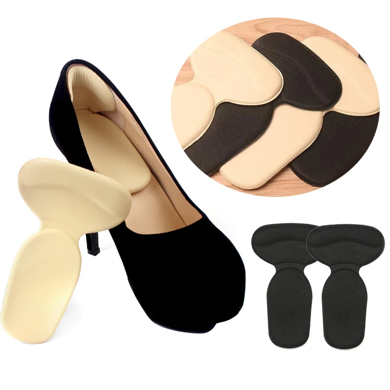 1Pair T-Shape High Heel Grips Liner Arch Support Orthotic Shoes Insert Insoles Foot Heel Protector Cushion Pads for Women