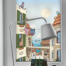 На заказ стеклянная оконная пленка электростатическая стеклянная наклейка, плакат стикер s, водонепроницаемый для Pet shop ванная комната гостиная кухня kd01