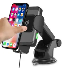 Беспроводное автомобильное зарядное устройство для iphone 8 x xs автоматическая индукция qi Беспроводной автомобильный держатель для samsung s8 s9 вращающийся автомобильный зарядный стенд