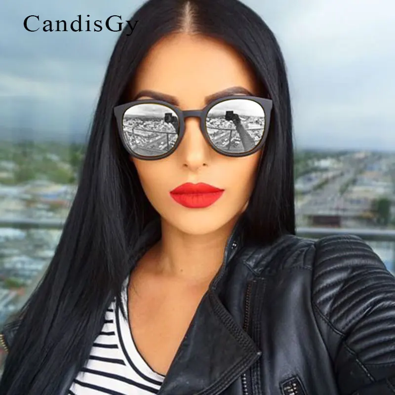 

Classic Vintage Cat Eye Mirror Sunglasses Brand Designer Metal Frame Eyewear Men Or Men UV400 Mirror Fashion Sun Glasses No logo