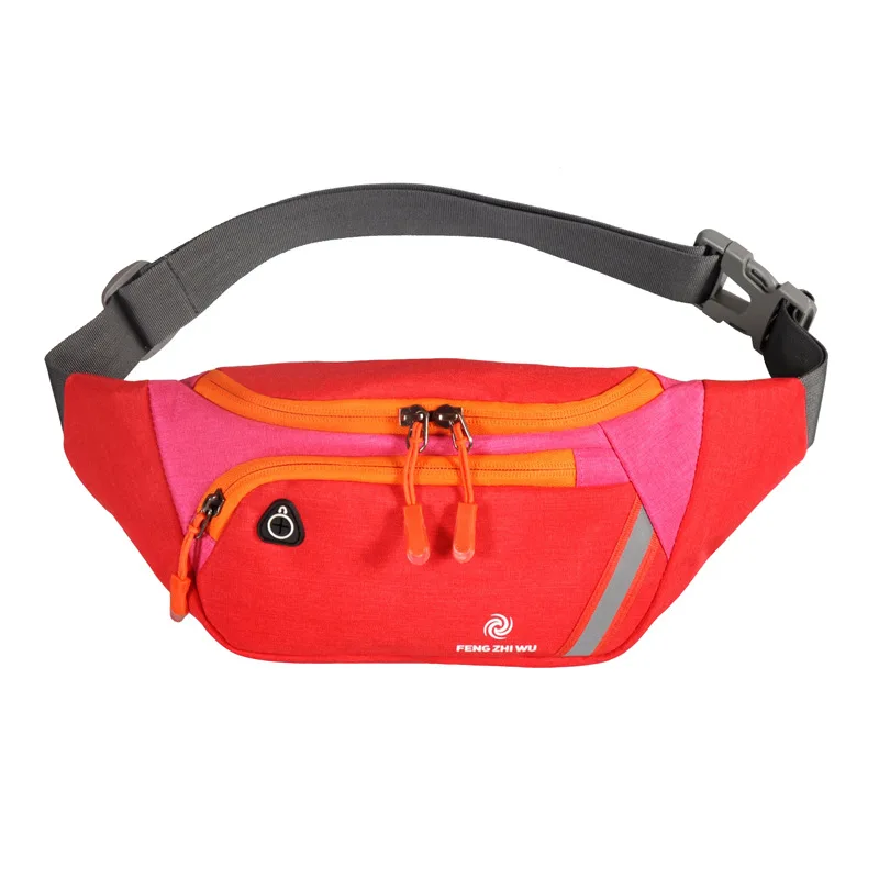 High Quality Waist Packs Women Men Fanny Pack Belt Bag Phone Pouch Bags Travel Waist Pack Small Waist Bag Nylon Pouch - Цвет: Red