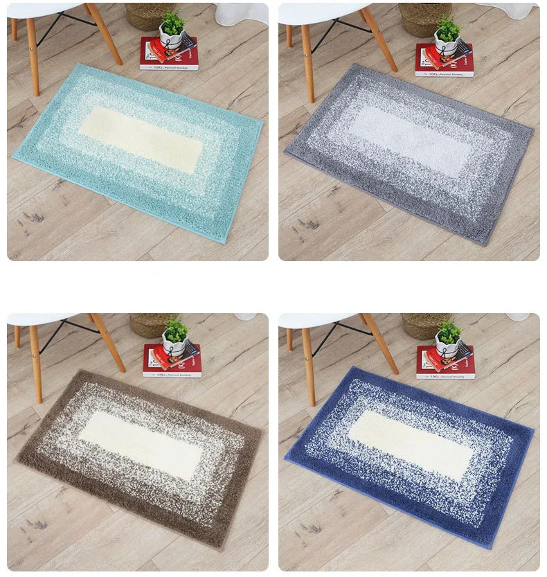 

Bath Mat Microfiber Mat In Bathroom Bath Mats Bathroom Carpet Soft Mat For Tiolet Absorbent Bathroom Rug Solid Anti Slip