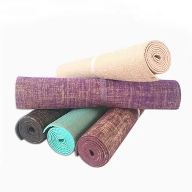 Online Shop 5mm Thick Linen Yoga Mat 183 61cm Lengthened Natural