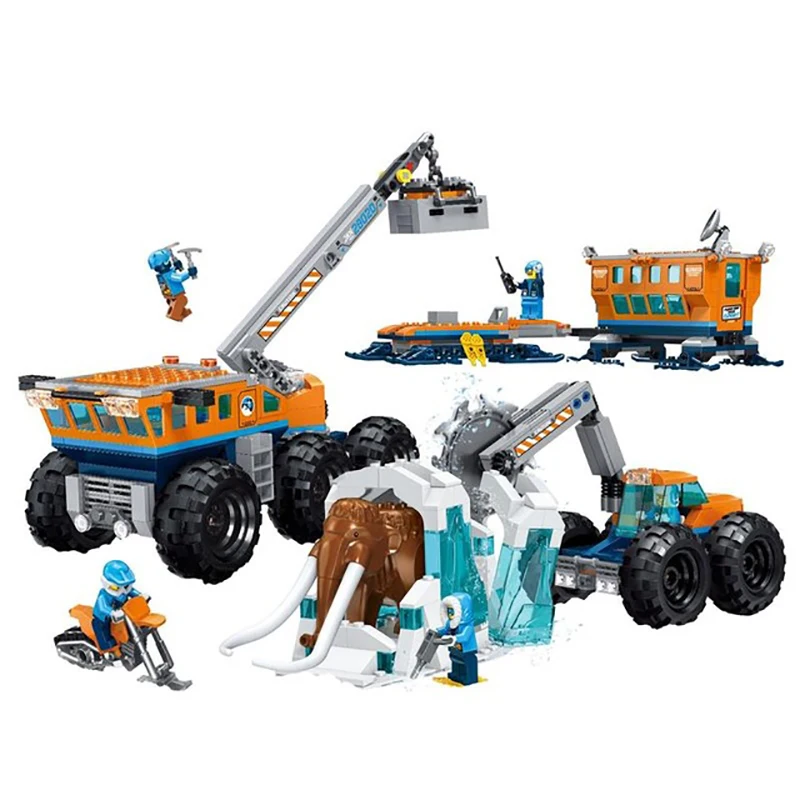 

New City Set Arctic Exploration Mobile Base Compatible With LegoINGLYS City 60195 Model Building Block Bricks Toys Children Gift