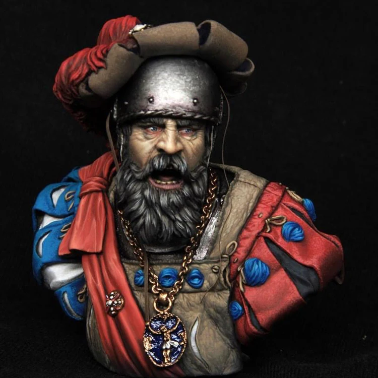 

1/9 Capitano Lanzichenecco XVI xec Resin Figure Bust GK Uncoated No colour