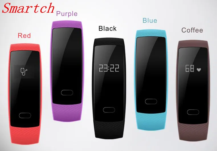 Smartch Новые поступления Универсальный QS80 Bluetooth Smart часы браслет Фитнес монитор