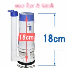 Height 18cm fit for tank height 18-20CM toilet Flush Valves flush tank toilet flusher toilet water tank accessories universal flush toilet cistern tank single push button flush 38mm mounting hole