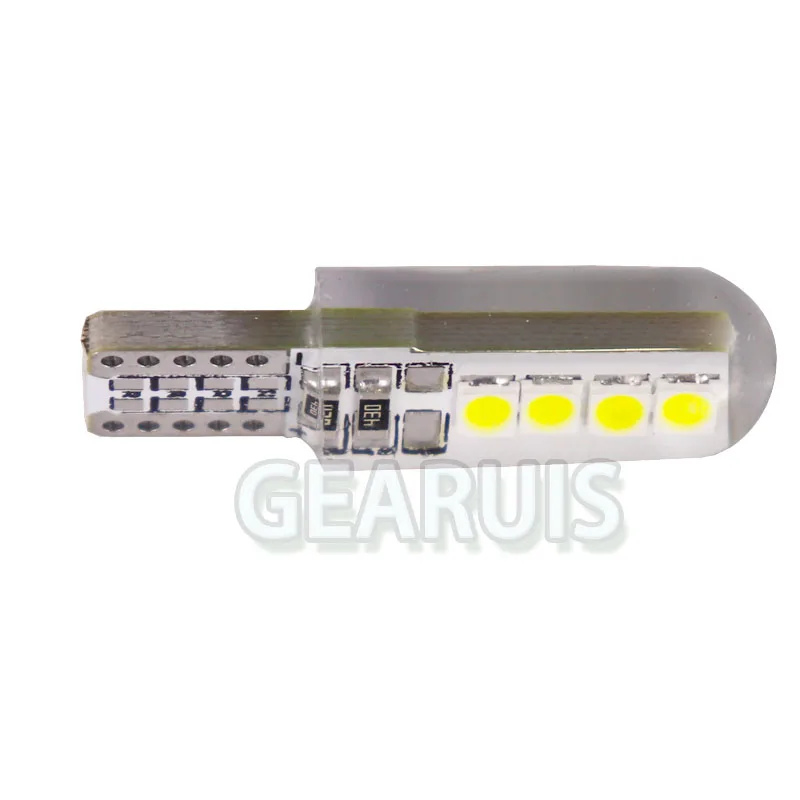 10 шт. T10 силиконовый чехол 8 SMD 3030 светодиодный автомобильный лампочка W5W 192 168