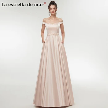 

Robe demoiselle d'honneur2021 new satin crystal sexy V neck short sleeve A Line champagne burgundy bridesmaid dresses long