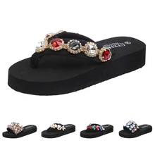 Kids Slippers Summer Rhinestone Flip Flops Beach Shoes For Girls Comfortable Home Slippers Children Fashion Barefoot Shoes Kids Slippers Summer Rhinestone Flip Flops Beach Shoes For Girls Comfortable Home Slippers Children Fashion Barefoot Shoes