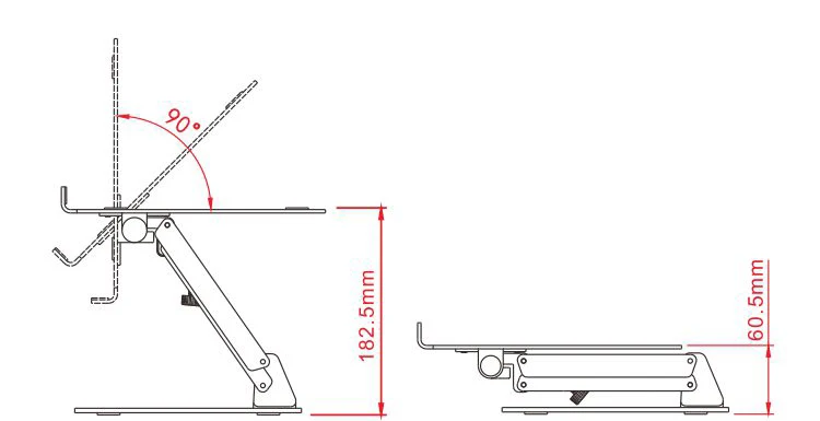 DL-JK10 ارتفاع قابل للتعديل الألومنيوم مكتب للحاسوب شخصي حامل مراقب جبل الوسادة مكتب دعم Led قوس