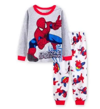 Новые брендовые пижамы для маленьких девочек, детские осенние пижамные комплекты хлопковое ночное белье с длинными рукавами для девочек детская повседневная одежда Человека-паука, костюмы - Цвет: 8 style