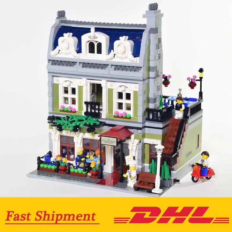 

Expert City Street 15010 Compatible With Legoing 10243 Parisian Restaurant Set Building Blocks Funny Kids Toys Christmas Gifts