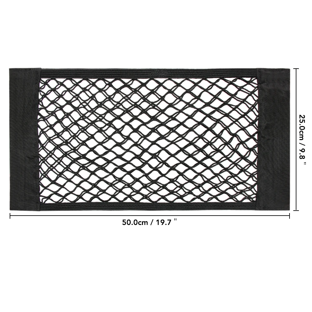 Universal Car trunk net bag Nylon SUV Auto Cargo Storage Mesh Holder Universal For Cars Luggage Nets Travel Pocket - Название цвета: 50x25cm1pc