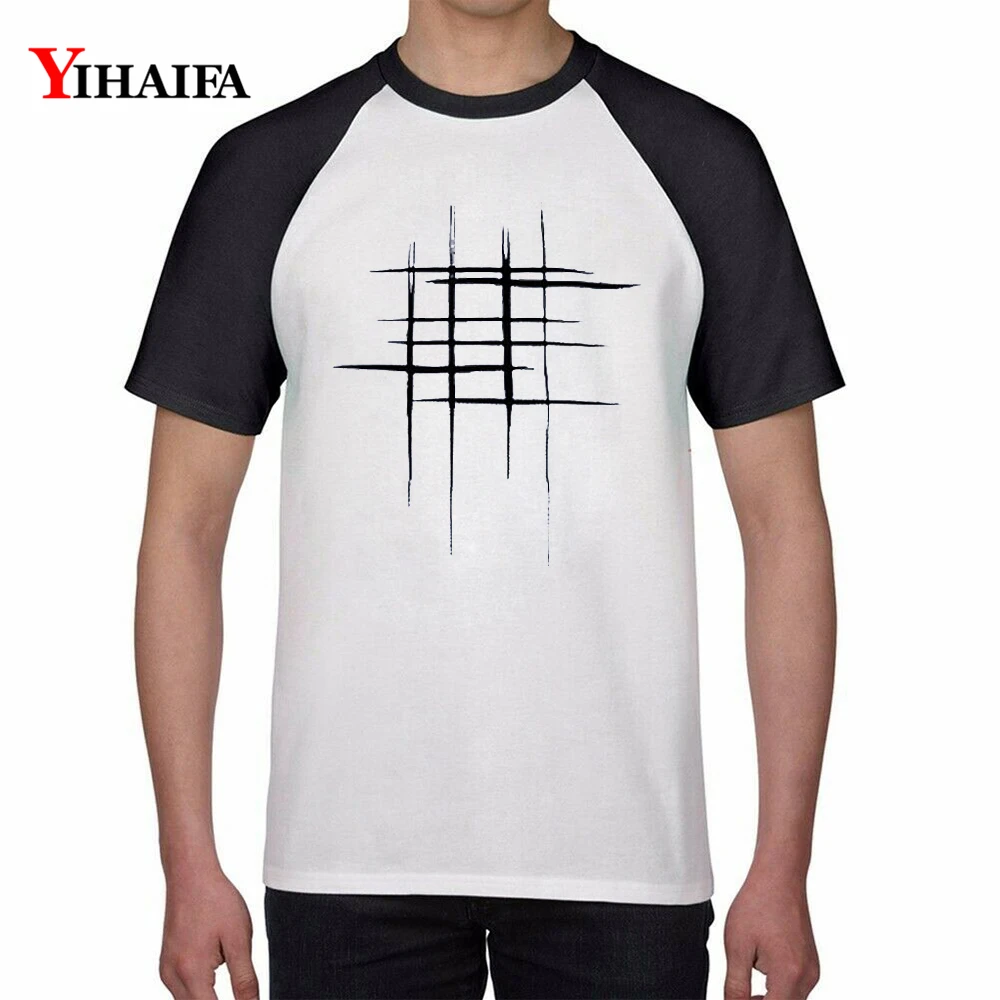 

2019 Creative Striped Graphic Tee T Shirt Man Men Tshirt Casual Funny T Shirts Simple Unisex Tops White Short Sleeve