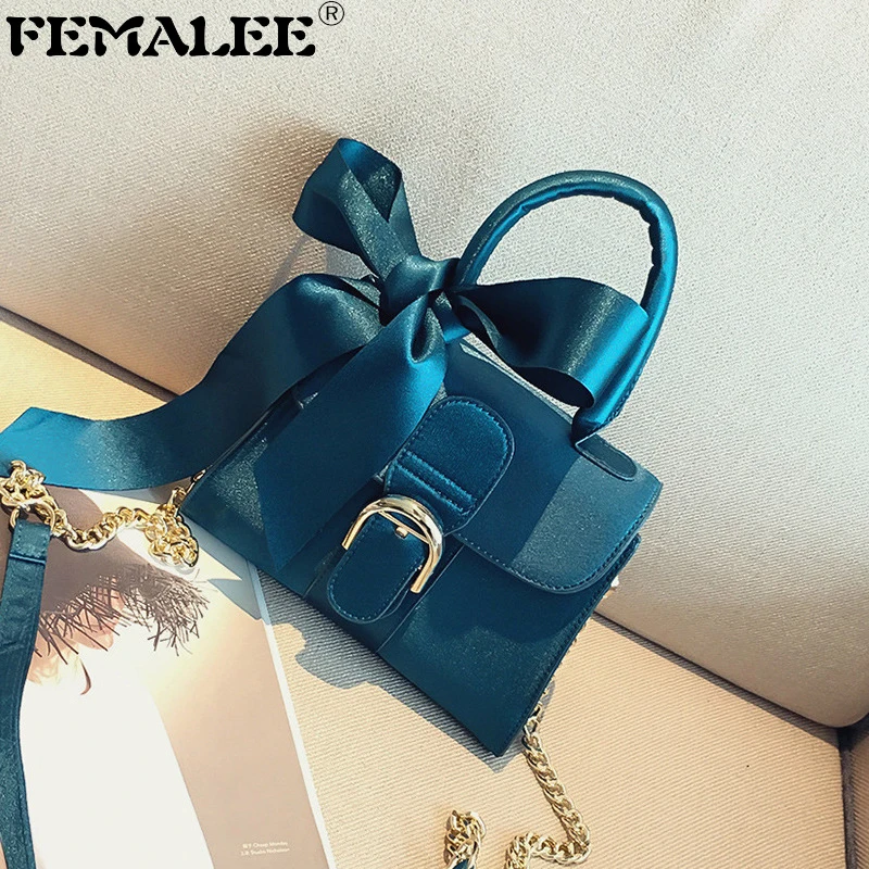 

European And American Style Velour Bags Women 2019 Luxury Velvet Shoulder Messenger Bag Lady Bow Handbags Nubuck Cross Body Bag