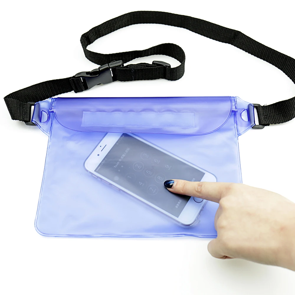 HITORHIKE Durable Waterproof Pouch Phone Bag Money Case With Waist Strap For Beach Swimming Boating Drifting Diving Rowing Boat