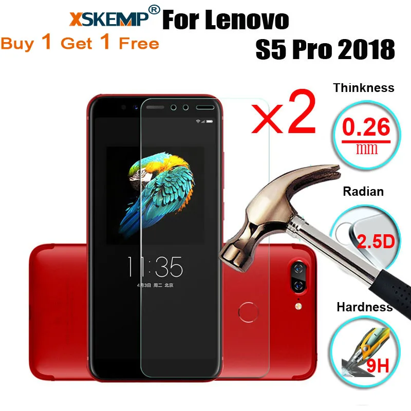 Закаленное защитное стекло для Lenovo S5 Pro 2018/Z5/K5 Note 2018 | Мобильные телефоны и