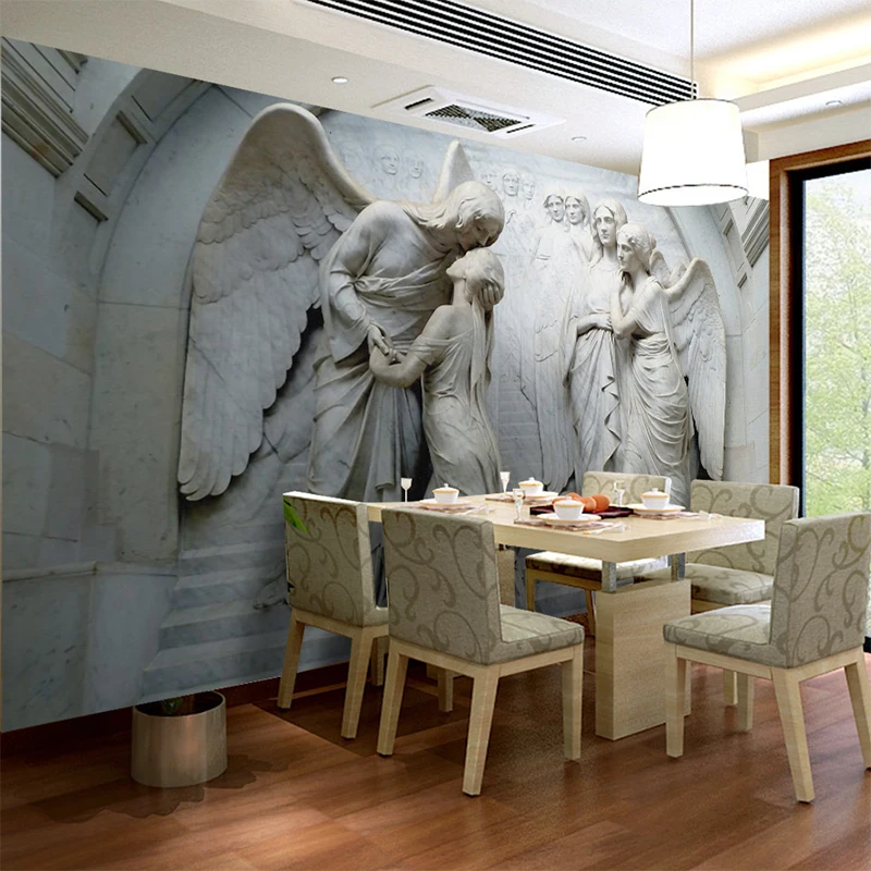 Custom 3D Wallpaper Murals Classic European Angel 3D Embossed Non-woven Wallpaper Wall Painting Living Room Bedroom Decoration Custom 3D Wallpaper Murals Classic European Angel 3D Embossed Non-woven Wallpaper Wall Painting Living Room Bedroom Decoration
