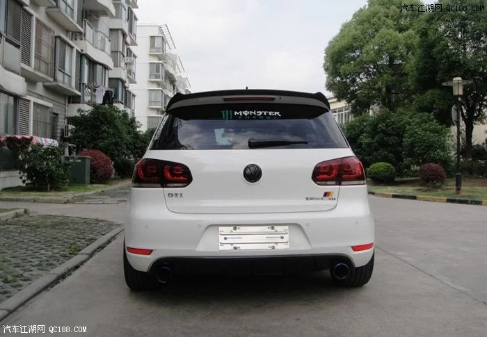 Golf 6 GTI O Стайлинг углеродное волокно задняя крыша спойлер крыло для Volkswagen 2010