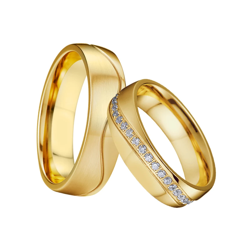 Vintage Wedding Band Couple ring men Jewelry Gold Color anillos mujer aneis anel masculino Engagement women's rings (4)
