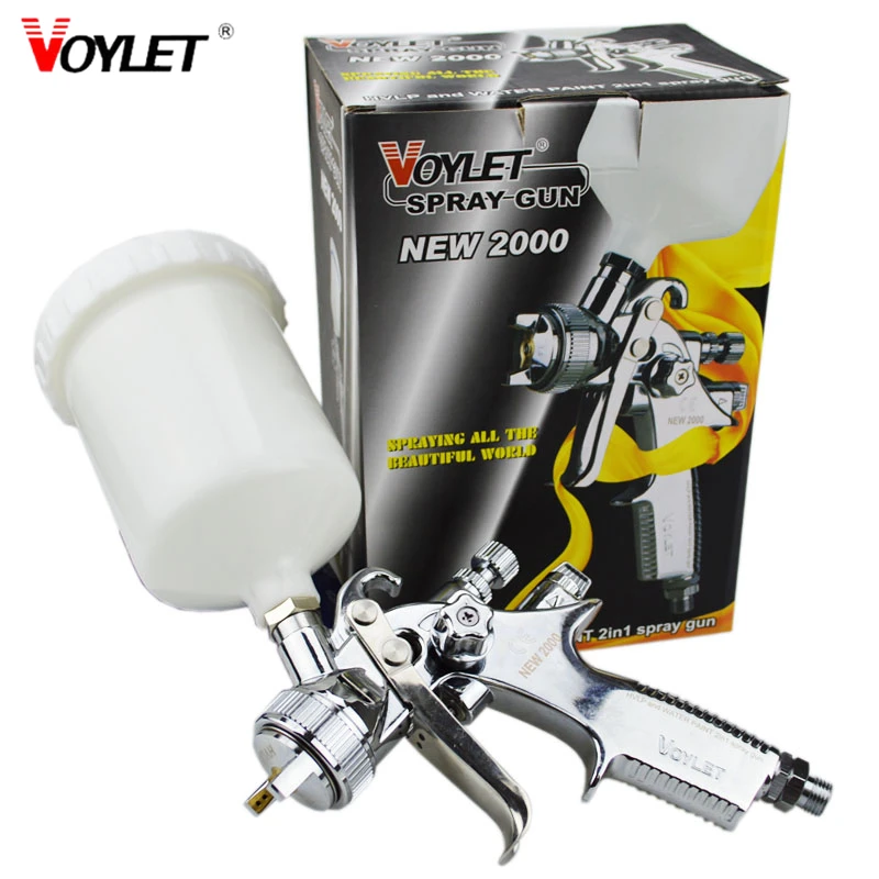 AETool New 2000 Nozzle 1.3MM 600ML HVLP Air Spray Gun Paint Gun For Car