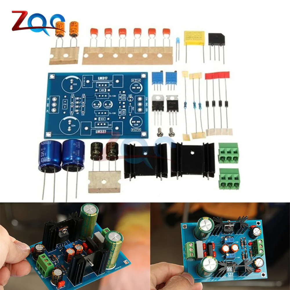 Блок питания LM317 LM337 с регулируемой фильтрацией 5 В 12 24 регулятор напряжения блок