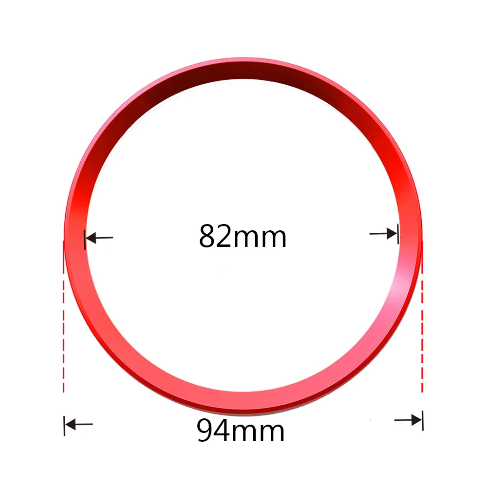 Красный алюминиевую отделку чехол рулевого колеса автомобиля кольцо для Audi A1 A3 A4 A5 A6 A7 Q3 Q5 S3 S5 S7 TT авто отделка укладка Стикеры