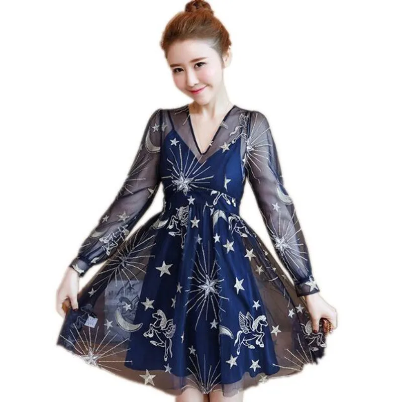 

2019 Summer Women Clothing Gauze+Suspenders Dress 2 Piece High Quality Temperament Dress Fashion Casual Clothing Women Dress