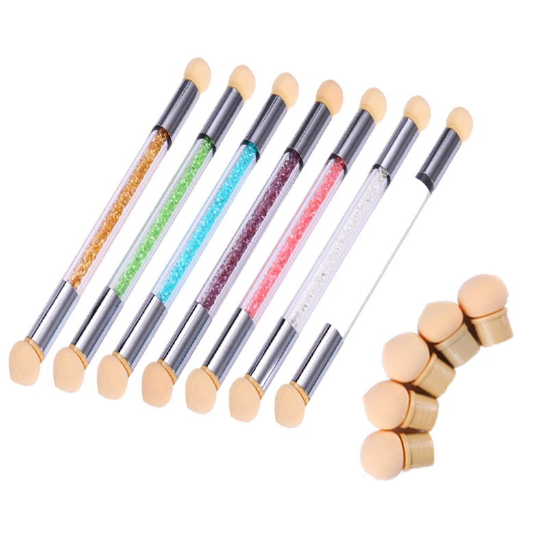 

Dual-ended Brushes Stamper and Blooming Pencil UV Gel Pen Colorful Rhinestone Handle Nail Art Varnish Tools