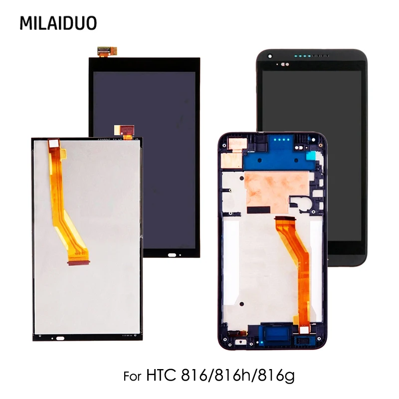 

LCD Display For HTC Desire 816 816H 816G 816W 816D 816T Touch Screen Digitizer Replacement Black with Frame 5.5''