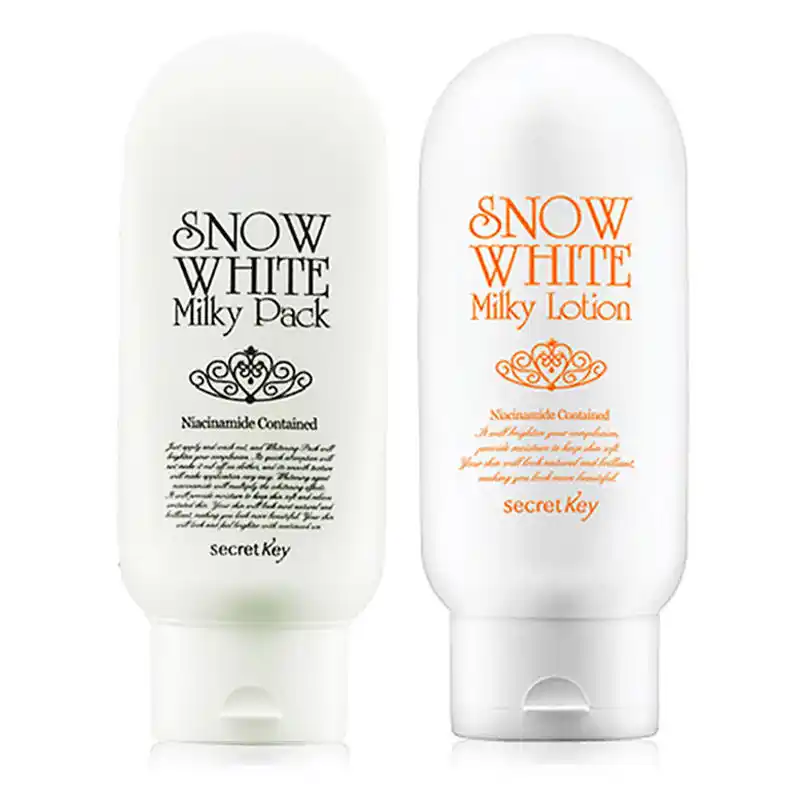 秘密鍵白雪姫ミルキーパック0ミリリットル 雪乳白色ローション1グラム顔美白クリーム保湿抗しわフェイシャルマスク Skin Care Set Korean Cosmetics Setkorean Skin Care Set Aliexpress