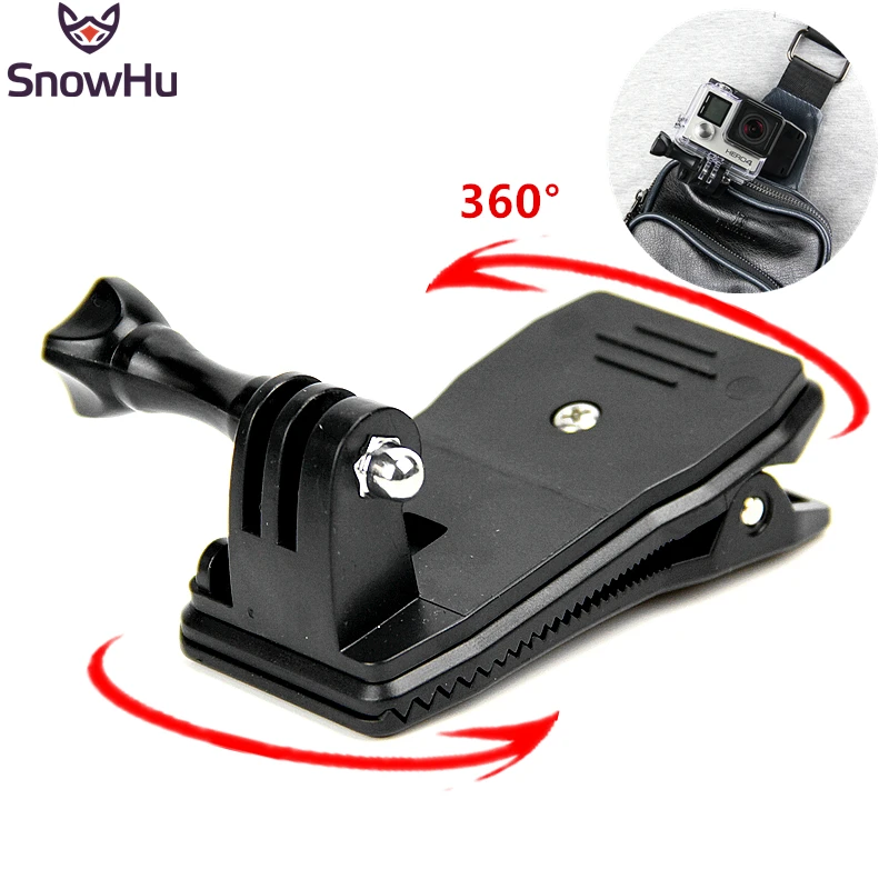 Аксессуары snowhu для GoPro вращающийся рюкзак на 360 градусов с зажимом для крепления на шляпу для Go Pro Hero 8 7 6 5 sj4000 sj5000 GP138A