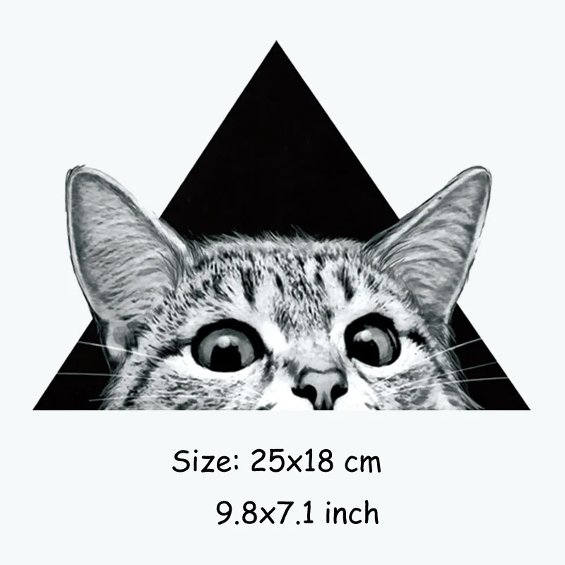 

Grey Cats Kids Clothes Patches Stickers Iron-on Heat Transfers DIY Decoration Appliqued Parches for Baby Tops Dress New