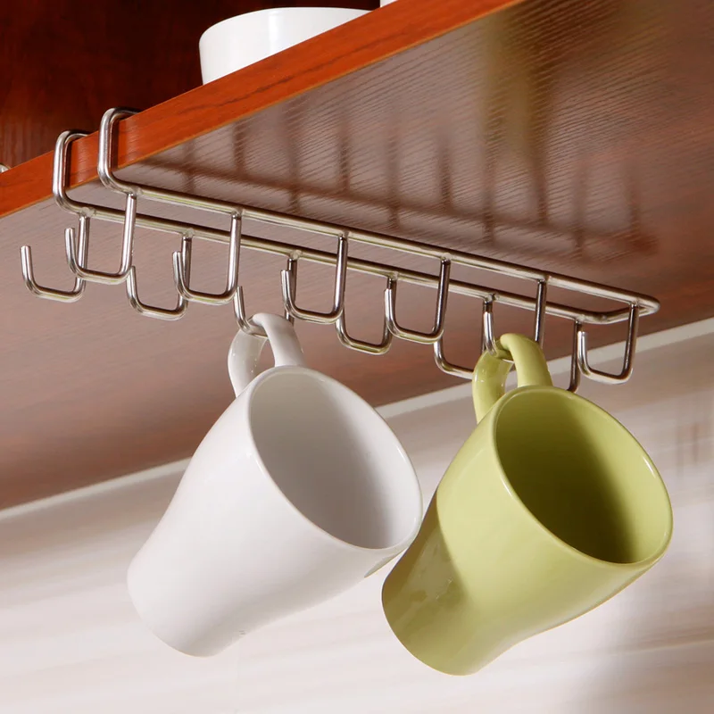 

Stainless Steel Kitchen Storage Rack Cupboard Hanging Hook Shelf Dish Hanger Chest Storage shelf Bathroom Organizer Holder
