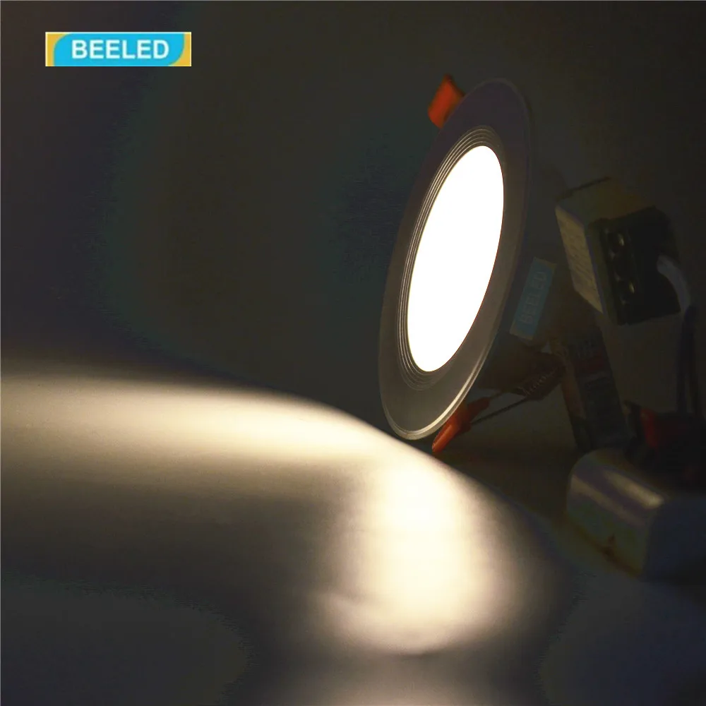 Светодиодный Светодиодный светильник с регулируемой яркостью лампы 3 W 5 W 7 W 9 W 12 W 110 V 220 V диммер встраиваемый потолочный светильник