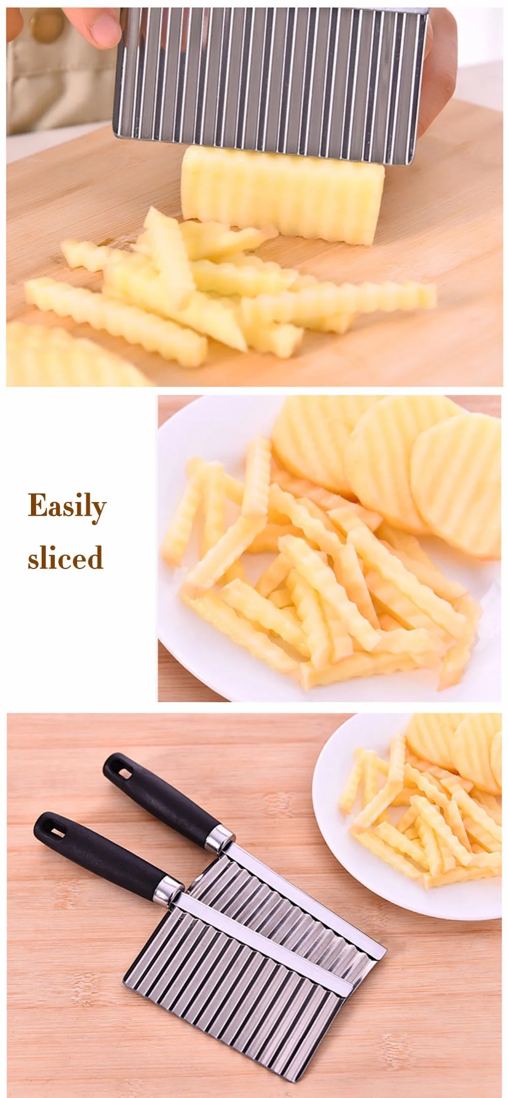 Dehomy ручные Слайсеры картофеля режущие ножи Малый размеры нержавеющая сталь чипсы Cut Кухня Ножи Слайсеры пособия по кулинарии инструменты