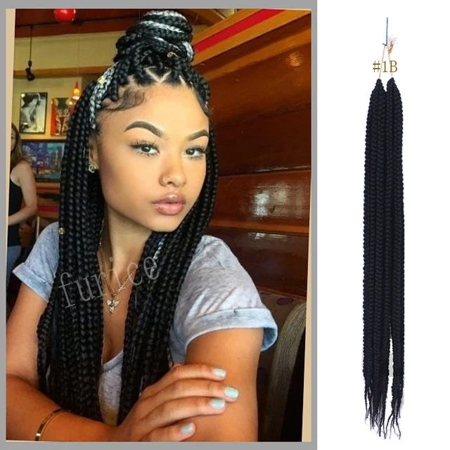 Crochet Box Braids Hair Brown Synthetic Braiding Extensions Crochet Box Braids Hair Brown Synthetic Braiding Extensions Medium 3s Crotchet18