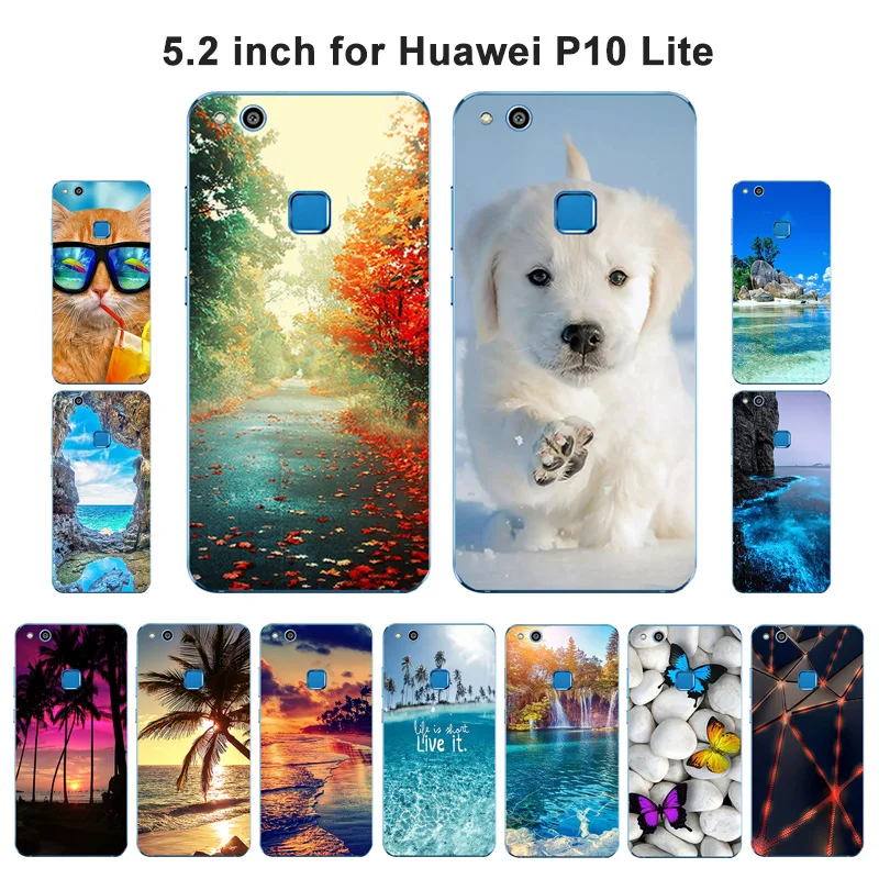 Чехлы для Huawei P10 Lite высококачественные чехлы с принтом Scape Мягкая силиконовая