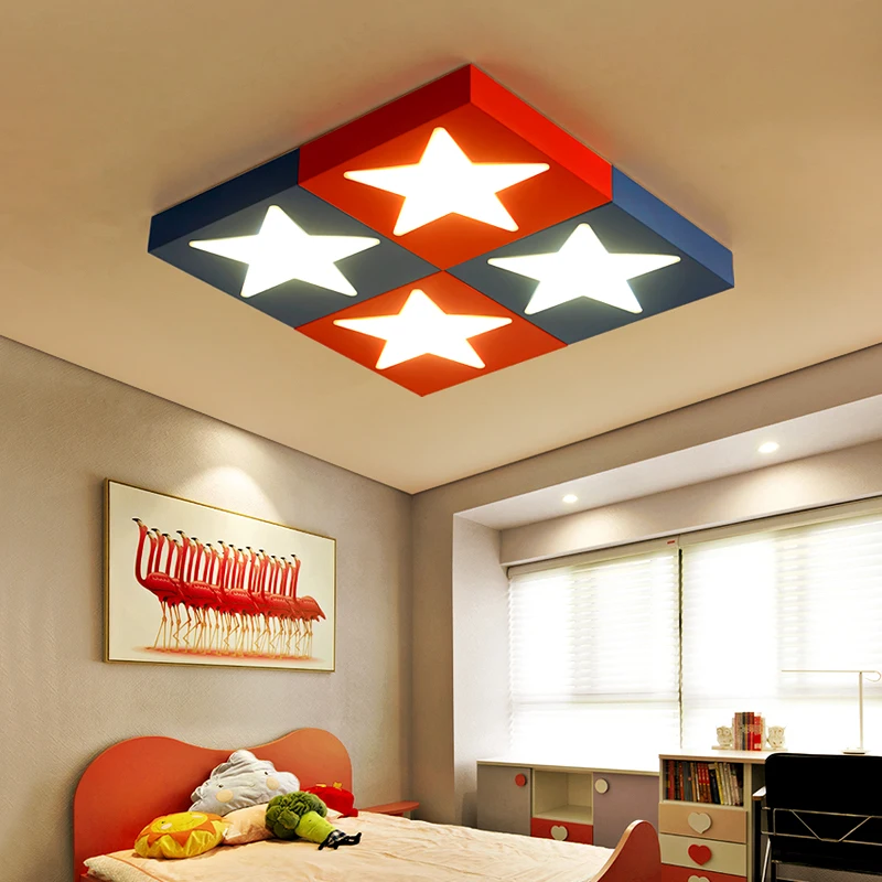 

Children lamp LED ceiling lights Children's room cartoon creative personality bedroom boy eye star red blue ceiing lamp ZA ET72