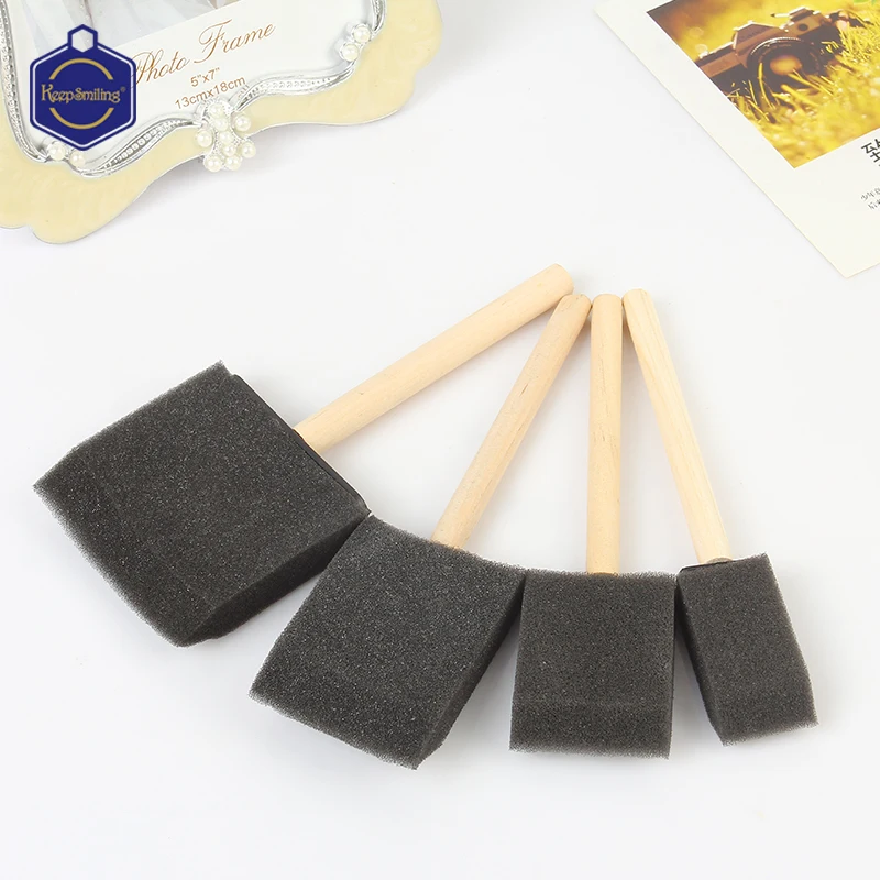 High quality wooden handle sponge brush sponge shading shading brush