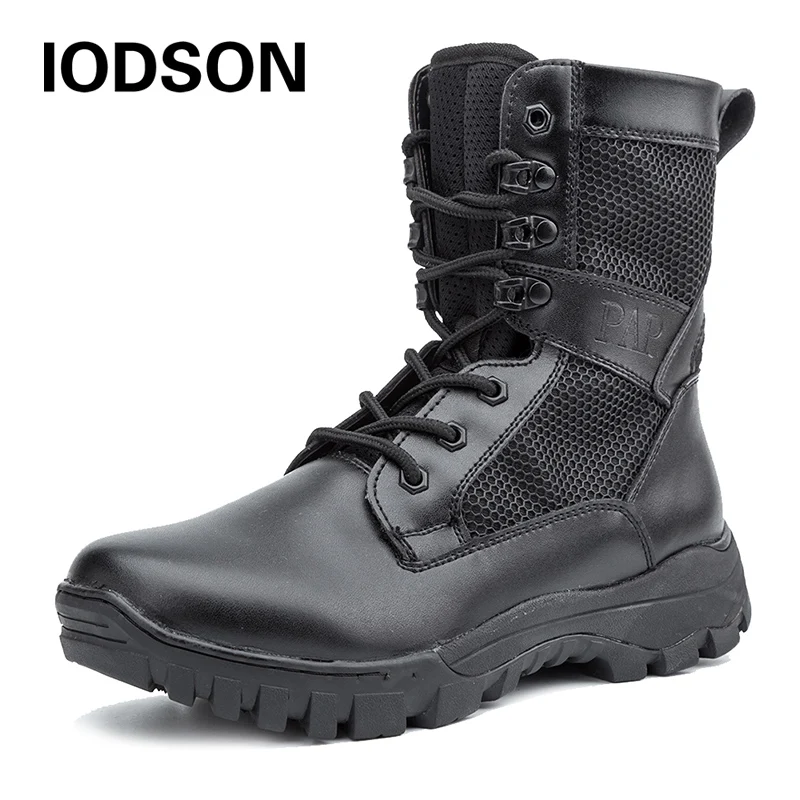

Breathable Military Desert Boots Black Combat Boots For Men Special Force Training Shoes Tactical Boot With Mesh or Canvas 921