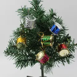 6 шт / мешок 3cm лазерный барабан рождественские украшения цветной мини - подарок коробка рождественская елка украшение новогодние украшения