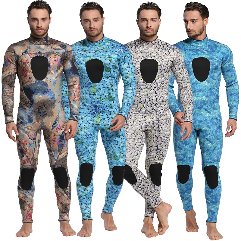 

New chloroprene rubber 3mm camouflage diving suit and surf suit against cold and warm diving suit men