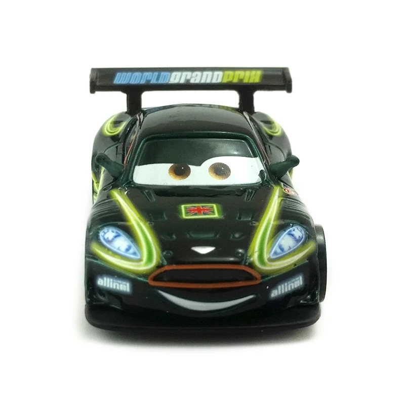 Disney Pixar Cars 2 неоновые ракеры nijel Gearsley металлический литой под давлением игрушечный автомобиль 1:55 Свободные Новое и