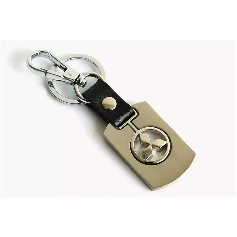 

Mitsubishi Emblem Keychain Logo Fashion Titanium Double Symbol Sign Badge Logotipo Quality Metal Alloy Nice Gift for Man Woman