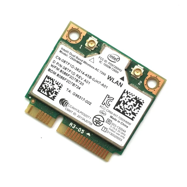 New Dual Wireless-ac 7260 Intel 7260hmw 7260ac 2.4g/5ghz 802.11ac Mini Pci-e 2x2 Wifi Card + Bluetooth 4.0 Wlan Adapter - Network Cards - AliExpress
