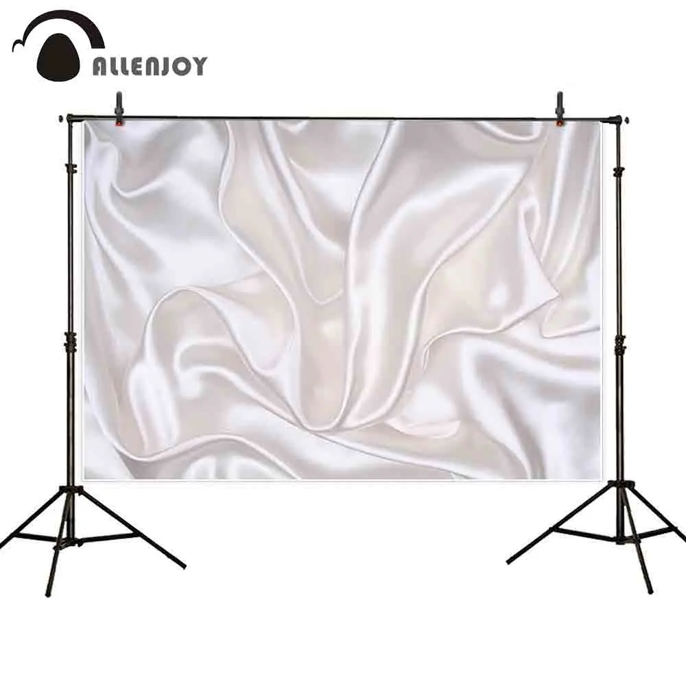 

Allenjoy photography backdrop smooth luxury elegant white silk texture backgrounds for photo studio photocall photobooth props