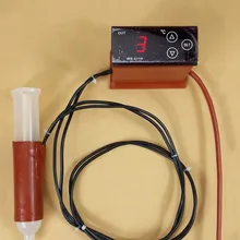 3CC 11,4*60 12V+ цифровой дисплей температурный контроллер силиконовый нагреватель шприц, отопление рукав силикагель натуральный Гибкая матовая водоотталкивающая