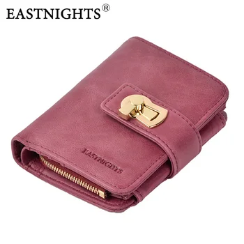 

EASTNIGHTS New Women Wallets Brand Design High Quality Genuine Leather Wallet Lady Zipper Fashion Coin Purse Card Holder TW2643